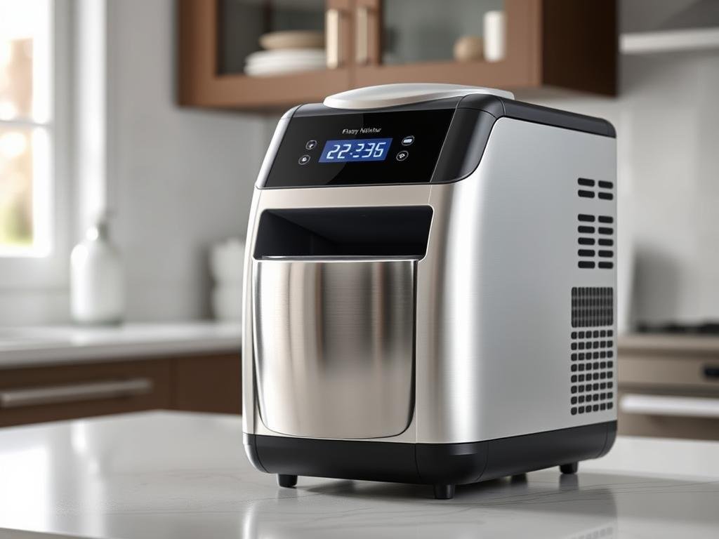 Gelatiera a compressore autorefrigerante con display digitale e cestello in acciaio inox