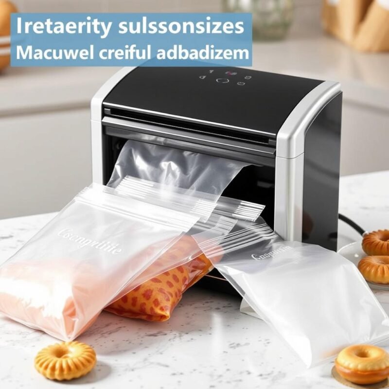 Macchina sottovuoto a aspirazione esterna (a barra) con sacchetti goffrati