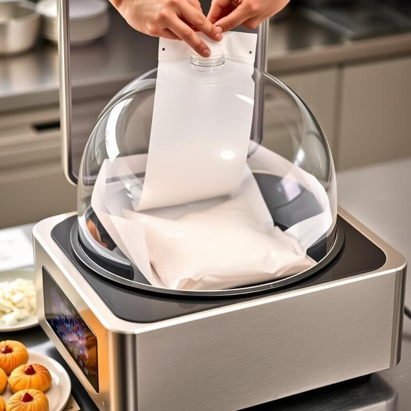 Macchina sottovuoto a campana professionale con sacchetti lisci