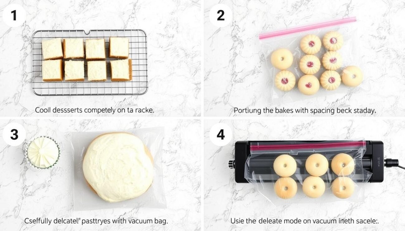 Processo di preparazione di dolci per la conservazione sottovuoto