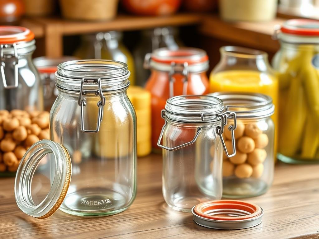 Vasi con chiusura a leva e clip ermetica