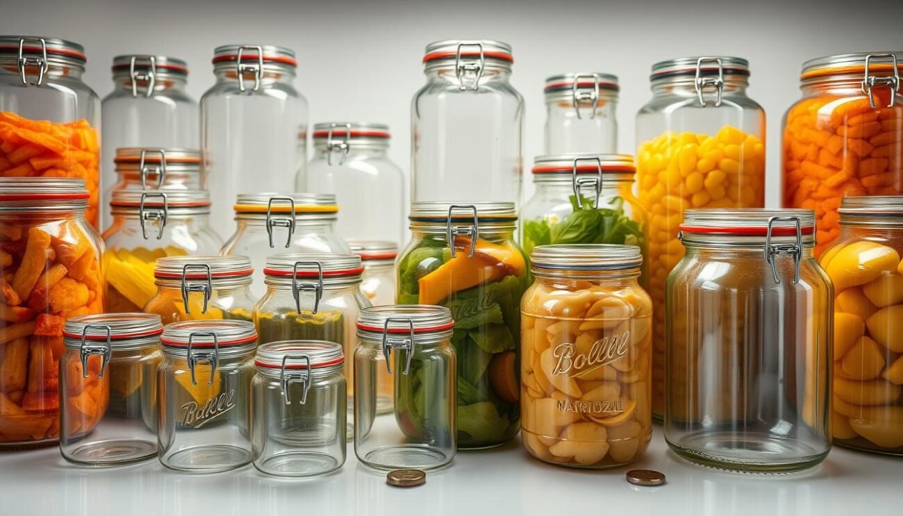 Vasi per conserve sottovuoto di diverse dimensioni e tipologie